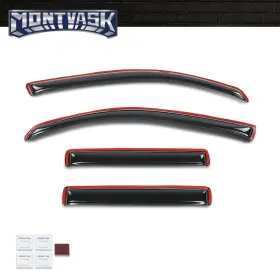 Mm012706 2014mmotor Window Visors Sun Vent Rain Guard In-channel Fit For 2017-2025 Honda Ridgeline