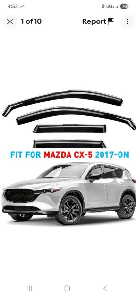Gw0381 Aceride Rain Guards Vent Visors Shade For 2017-2025 Mazda Cx-5