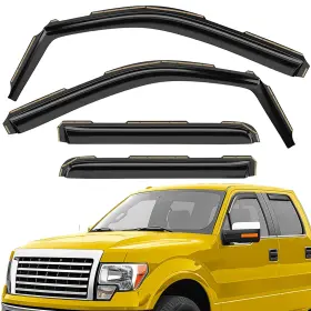 Aeroguys Ag0952 Extra Durable Window Deflectors In-channel For Ford F150 09-14 Supercrew