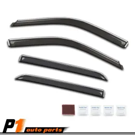 Allgood0529023 Allgoodauto Window Visors Vent Rain Guards Deflector Fits 09-25 Dodge Ram 1500 2500 Crew Cab