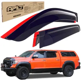 C659 Apilt Large Rain Guards Window Visors For 2007-2021 Toyota Tundra Crewmax Cab Outsi