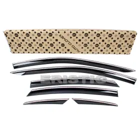 B460 Auto Clover 6x Smoked Window Sun Vent Visor Rain Guards For 19-23 Kia Forte 2.0l 1999cc Dohc