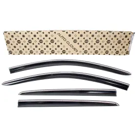 D068 Auto Clover 4pcs Smoked Window Sun Vent Visor Rain Guards For 2017-2022 Chevrolet Spark 1.4l