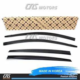 Auto Clover D735 4x Smoked Window Sun Vent Visor Rain Guards For 2017-2022 Hyundai Ioniq / Ev