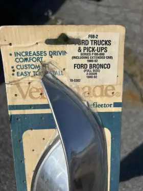 F68-2 Auto Ventshade 127437217800 Avs Ventshades Stainless Steel Deflectors 1980-92 Ford Trucks And Bronco