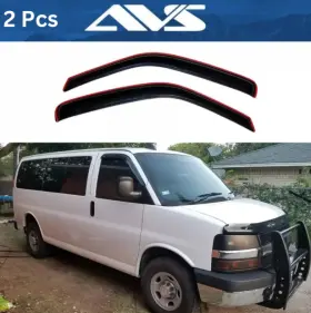192455 Auto Ventshade Avs Vent Visors Window Rain Guards For 96-2024 Chevy Express 1500/2500/3500/4500