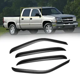 194355 Auto Ventshade Avs Ventvisor Window De Ectors - Smoke 4 Pieces Crew Cab Silverado Avalanche