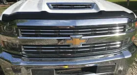 2877139 Auto Ventshade Avs Matte Black Hood Protector Bug Shield Deflector For 2017-19 Silverado 2500 3500