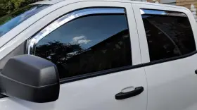 480440 Auto Ventshade Avs Chrome In-channel Mount Rain Guards For 2014-2018 Silverado Sierra Full Crew Cab
