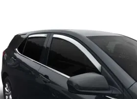 684634 Auto Ventshade Avs Chrome Rain Guards Vent Visors 3m Tape-on For 18-2024 Chevrolet Equinox Suv