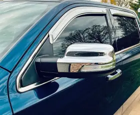 684813 Auto Ventshade Avs Chrome Outside Mount Rain Guards Vent Visors For 2019-2025 Ram 1500 Quad