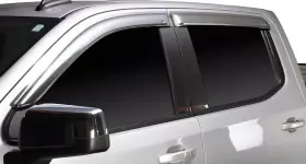 684995 Auto Ventshade Avs Chrome Rain Guards Vent Visors 2015-2022 Chevy Colorado And Gmc Canyon Crew