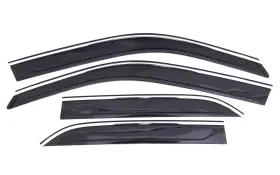 794016 Auto Ventshade Avs Ventvisor Smoke Chrome Trim Front And Rear Window Deflectors For Chrysler 300