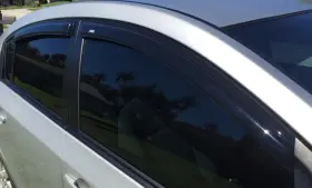 94165 Auto Ventshade Avs Smoke Rain Guards Vent Visors 3m Tape-on For 2007-2012 Nissan Sentra Sedan