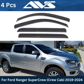 94387 Auto Ventshade Avs Vent Visors Window Deflectors Rain Guards For Ford Ranger Crew Cab 2019-2024