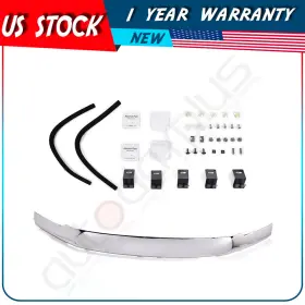 Adp11768107s221 Autodayplus For 2017-2021 Ford F250 F350 Super Duty Bug Deflector Chrome