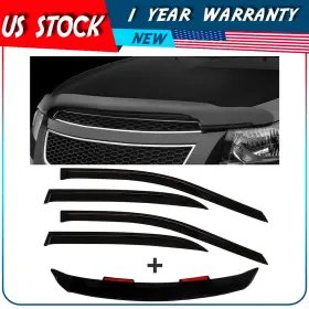 Adp835539p56 Autodayplus For 03-07 Honda Accord Sedan 4-door Combo Pack 4 Pc Tape-on Visors And Bug Shield