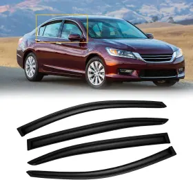 Accord08-12-jdm Autoparts-accs Window Visor Rain Guard Vent For 2008-2012 Honda Accord Wavy Mugen Style Tinted