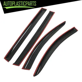 Autoplasticparts Apc1847692tt Black 4pc Vent Rain Guard Window Visors Acrylic Fit For Toyota Sienna 2021-2024