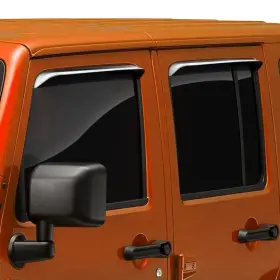 14075 Avs For Ford F-250 87-98 Window Deflectors In-channel Ventshade Polished Front &