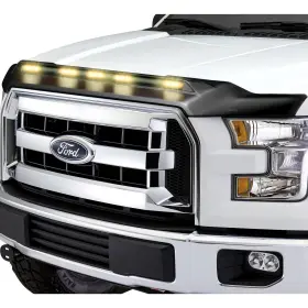 753075 Avs For Gmc Sierra 1500 Limited 19 Aeroskin Lightshield Matte Black Hood Protector