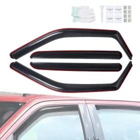 Lkt160 Batu In-channel Window Visors Rain Guards Kit Smoke Tinted For Nissan Rogue 2021-2025