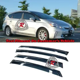 Dwv-prius12-v-a Baysonr Fits 12-18 Toyota Prius V 4dr Side Window Rain Guard Visors Tinted