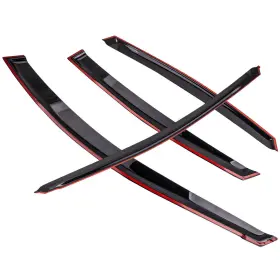 H3fz91 Bfo 4x Window Visors Vent Sun Rain Guard Deflector For Hyundai Accent Sedan 2012-17