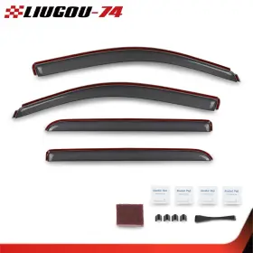 Big254688 Big-wheel Rain Guards Vent Visors Fit For 2014-2018 Chevy Silverado And Gmc Sierra Crew Cab