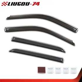 Big-wheel Big800192 Window Visors Vent Rain Guards Fits 2009-2025 Dodge Ram 1500 2500 3500 Crew Cab