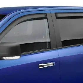 141531-in Black Horse For Nissan Pathfinder 13-19 In-channel Smoke Front And Rear Rain Guards
