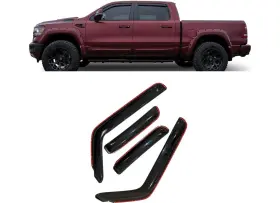 1494276in Blackhorse Off Road Black Horse For 17-24 Ridgeline In Channel Rain Guards Smoke