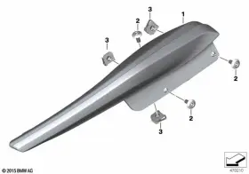 46638557487 Bmw-motorrad Chrome Plated Wind Deflection Wings Left 2016-2024 K 1600 B Gt Gtl