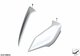 46638564787 Bmw-motorrad Chrome Plated Wind Deflectors Left