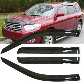 B-94063 Boogadee Original 4pcs Rain Guards For Highlander 2008-2013 Dark Smoke Tint