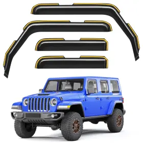 Breejoy 3-q08 In-channel Window Rain Guards Fit For 2018-2026 Jeep Wrangler Jl And 2020-2026 Jee