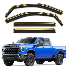 3-q12 Breejoy Window Rain Guards For Chevy Silverado And Gmc Sierra 2500hd 3500hd 2020-2026 3-q12 Breejoy Window Rain Guards For Chevy Silverado And Gmc Sierra 2500hd 3500hd 2020-2026