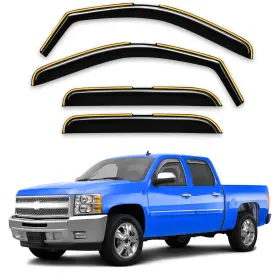 3-q22 Breejoy In-channel Window For 2007-2013 Silverado/ Sierra Crew Cab Black 3-q22 Breejoy In-channel Window For 2007-2013 Silverado/ Sierra Crew Cab Black