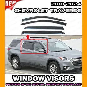 Out-14-wv-gt Breeze Window Visors For 2018 2023 Chevrolet Traverse / Deflector Vent Shades