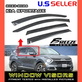 Psp-25-wv-gt Breeze For 2023 2026 Kia Sportage / Window Visors Deflector Vent Shade Rain Guard