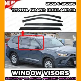 Wrx-15-wv-gt Breeze Window Visors For 2024 2025 Toyota Grand Highlander / Rain Guard Vent Shade