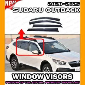 Xvc-13-wv-gt Breeze Chrome Window Visors For 2020 2025 Subaru Outback / Vent Shade Deflector Guard
