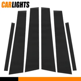 C-02pma11c5acb Carlights Fit For 2006-2011 Bmw 3-series E90 Door Trim Cover 6pc Carbon Fiber Pillar Posts