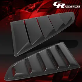 Crc-ztly0003 Charismatic Racing Concepts Open Box For 15-18 Ford Mustang Coupe Vintage Style Rear Quarter Window Louvers