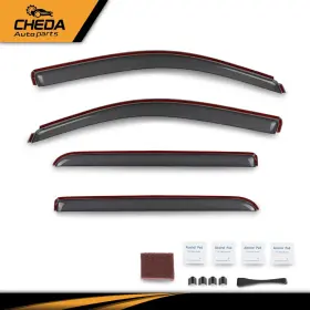 Gpl524598 Cheda Fit For Chevy Silverado And Gmc Sierra Crew Cab 2014-2018 Rain Guards Vent Visors