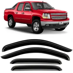 100252 Chevrolet Sun Rain Visors Wind Guards For 2007-2013 Chevy Avalanche
