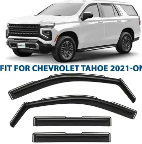 621144 Chevrolet Rain Guards Vent Visors Shade For 2021-2025 Chevy Tahoe Shatterproof