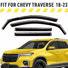 Ag0477 Chevrolet Rain Guards Vent Visors Shade For 2018-2023 Chevy Traverse Shatterproof