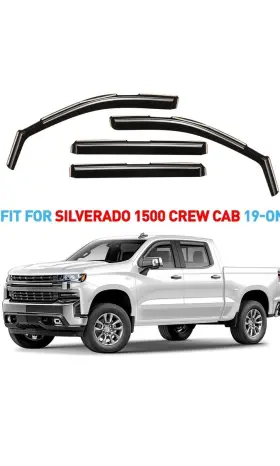 Gw0087 Chevrolet Rain Guards Vent Visors Shade For Chevy Silverado 2014-2018 Crew Cab