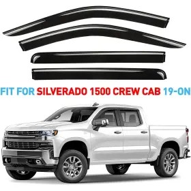 Gw0222 Chevrolet Rain Guards Vent Visors Shade For Chevy Silverado 2019-2025 Crew Cab